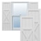 Ekena Millwork True Fit PVC Center X-Board Farmhouse Fixed Mount Shutters, White , 12W x 42H, PR TFP107FH12X042WH - alternate 1