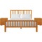 Homeroots Three Piece Brown Solid Wood Bedroom Set 523688 - alternate 1