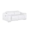 Homeroots 80in White and Silver Leather Power Reclining Loveseat 643821 - alternate 5