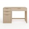 Martha Stewart Kayden Single-Drawer Desk w/3 Drawer File Cabinet in Light Natural w/Brushed Gold Hardware KHO-23042-TBFC-LNT-GLD-MS - alternate 1