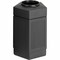 Safco 30 gal Pentagon Outdoor Can, Black, Top Hole, Polyethylene, 18 in 9485BL - alternate 1
