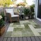 Homeroots 9' X 12' Sage And Fern Green Geometric Washable Indoor Outdoor Area Rug 605871 - alternate 7