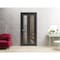 Sartodoors Sliding Closet Bi-fold Doors, Lucia 2266 Matte Black with Clear Glass and Aluminum Strips, Sturdy LUCIA2266BF-BLK-64 x 80 (2* 32x80) - alternate 5
