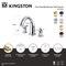 Kingston Brass Two-Handle Deck Mount Roman Tub Faucet, Brushed Brass KS2367ZX - alternate 2