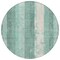 Homeroots 8' Pale Aqua And Teal Blue Round Striped Washable Indoor Outdoor Area Rug 617850 - alternate 5