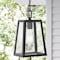Jonathan Y Glendale 6.75" 1-Light Farmhouse Industrial Iron/Glass Outdoor LED Pendant, Black/Clear JYL2402A - alternate 7