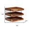 Homeroots 11" Brown Wood Desk Organizer 661181 - alternate 4