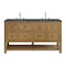 James Martin Vanities 60" D Vanity, Light Natural Oak, w/Parisien Bleu Top w/FreePower Wireless Charger 330-V60D-LNO-FPBL - alternate 1