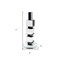 Homeroots 7" Silver Clear And Black Block And Cylinder Crystal Tabletop Taper Candlestick 590242 - alternate 5