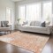 Homeroots 10' X 14' Coral And Ivory Abstract Washable Indoor Outdoor Area Rug 612928 - alternate 6