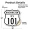 Signmission Washington Route Marker Shield Sign Us 1, 12 Inch X 12 Inch, Vinyl Decal SHI-D-12-475 - alternate 3