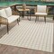 Homeroots 6' X 9' Cream and Beige Geometric Distressed Indoor Outdoor Area Rug 558797 - alternate 2