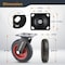 Powertec 8'' Caster Wheels, Heavy Duty Swivel Plate Casters with Rubber Knobby Tread, 8PK 17051-P8N - alternate 3