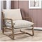 Homeroots 30" Beige And Natural Linen Arm Chair 588330 - alternate 1