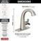 Delta Stryke Single Handle Bathroom Faucet, 6.56 in, Lumicoat Stainless 5776-SS-PR-MPU-DST - alternate 5