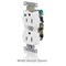 Leviton Dup Rec HG 15A 125V Self-Gr LtAl 8200-HT - alternate 4