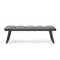 Homeroots 57in Gray Upholstered Faux Leather Bench 372147 - alternate 1