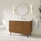 James Martin Vanities Laurent 48" Sgl Vanity, Honey Oak w/ Sgl Hole 3 CM White Zeus Silestone Top and Matching Backsplash 545-V48-HNO-1WZ - alternate 4