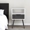 Homeroots 25" Gray And White Wood One Drawer Nightstand 534883 - alternate 8