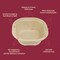 Chuk Bowl 12 oz square round, Natural Molded Fiber, 1050 Count Case, 1050PK BW-12-SR - alternate 2