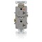 Leviton Duplex Receptacle Outlet, 20A, Gray, 125V T5362-IGG - alternate 1