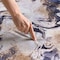 World Rug Gallery Contemporary Abstract Cushioned Anti Fatigue Standing Kitchen Mat 18 ft x 47 ft Blue WR16BLUE18X47 - alternate 4