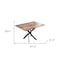 Homeroots 47" Brown and Black Wood and Metal Cross Leg Base Dining Table 602332 - alternate 6