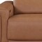 Homeroots 100" Chestnut Top Grain Leather Reclining Metal USB Sofa 720429 - alternate 5