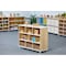 Beleduc By Playwell Palermo 41.1inx14.2in Mid 9-Compartment Closed Shelf, Tray-Compatible, White/Oak HPL, 32.6inH, 3+ 846041 - alternate 4