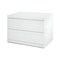 Homeroots 20" White Wood Two Drawer Nightstand 370734 - alternate 3