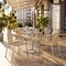 Flash Furniture Square Table Set, Aluminum, Plastic, Rattan, Stainless Steel, Grey TLH-ALUM-24SQ-020BGECHR4-GG - alternate 8
