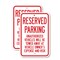 Signmission Reserved Parking Unauthorized Vehicles Will Be Towed, 12'' X 18'' 2 Signs, Heavy Gauge Aluminum, 2PK A-1218-2PACK-2906 - alternate 1
