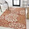 Jonathan Y Zinnia Modern Floral Textured Weave Orange/Cream 4 ft. x 6 ft. Indoor/Outdoor Area Rug SMB110E-4 - alternate 5