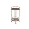 Homeroots 18" Brown Iron Distressed Round Rolling Bar Cart 571192 - alternate 5