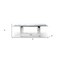 Homeroots 63" Clear and Silver Glass and Stainless Steel Self-Storing Leaf Dining Table 320769 - alternate 6