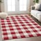 Homeroots 5' X 8' Red And Ivory Plaid Washable Indoor Outdoor Area Rug 595428 - alternate 5