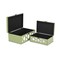 Homeroots Set of Two Green Mirrored Glass And Solid Wood Box With Lid, 2PK 399681 - alternate 3