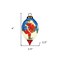 Homeroots Ice Skating Santa Hand Painted Mouth Blown Glass Ornament 477469 - alternate 2