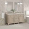 James Martin Vanities Lorelai 60" Double Vanity, Whitewashed Oak, w/ 3 CM Siberian Silestone Top 424-V60D-WWO-3SFR - alternate 3