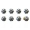 Homeroots 1.5" X 1.5" X 1.5" White Blue Black Handpainted Ceramic Knobs, 8PK 332352 - alternate 4