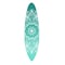 Homeroots 76" X 18" Blue and White Surfboard Floral Medallion Wood Wall Decor 370402 - alternate 1