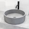 Vigo Windsor Concreto Stone Round Fluted Bathroom Vessel Sink VG04071 - alternate 5