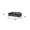 Homeroots 88" Black Leather Sofa And Toss Pillows With Brown Legs 607326 - alternate 4