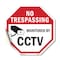 Signmission No Trespassing Monitored By CCTV, 10 Inch X 10 Inch, Vinyl Decal OC-D-10-33 - alternate 1