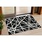 Homeroots 3' X 5' Black And Ivory Geometric Washable Indoor Outdoor Area Rug 600420 - alternate 1