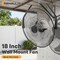 Edendirect 18 Inch Metal Wall Mount Fan, 3-Speed High Velocity Fan with 2600 CFM, for Warehouse, Industrial ZRZHUMI-AC-DSV31BG-18BK - alternate 5