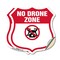 Signmission No Drone Shield Sign No Drone Zone From, 12 inch X 12 inch, Vinyl Decal, 2PK SHI-D-2PACK-12-392 - alternate 1