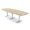 Skutchi Designs Arc Boat Conference Table With Power, 48 in W, 144 in L HAR-ABOT-48X144-T-K525-ESIL - alternate 1