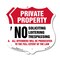 Signmission Private Property Shield Label Set No Sol, 18 inch X 18 inch, Plastic Sign, 2PK SHI-P-2PACK-18-439 - alternate 1