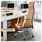 Leisuremod Aleen High-Back Office Chair in Upholstered Leather and Iron Frame, Swivel and Tilt, Acorn Brown AOT19LBRL - alternate 7